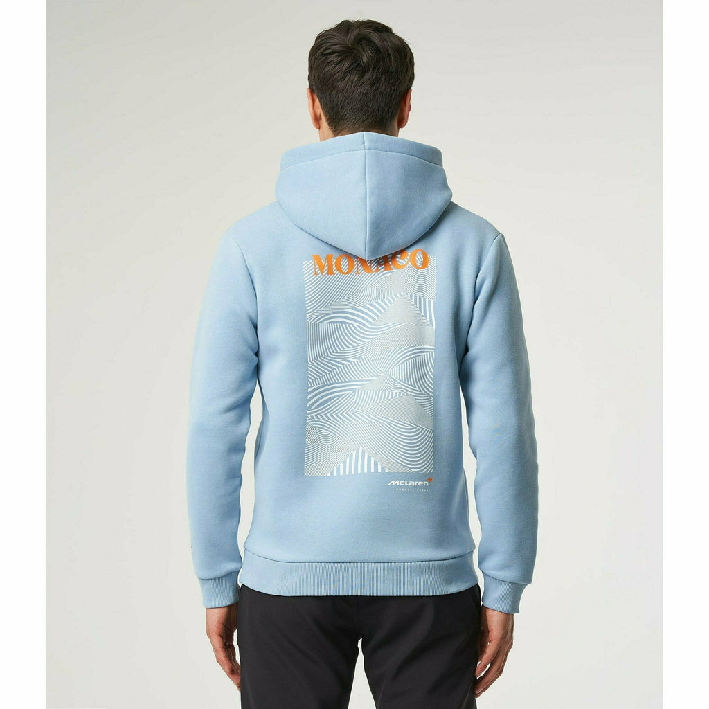 McLaren F1 Special Edition Monaco GP Men's Graphic Hoodie - Blue Hoodies Light Gray