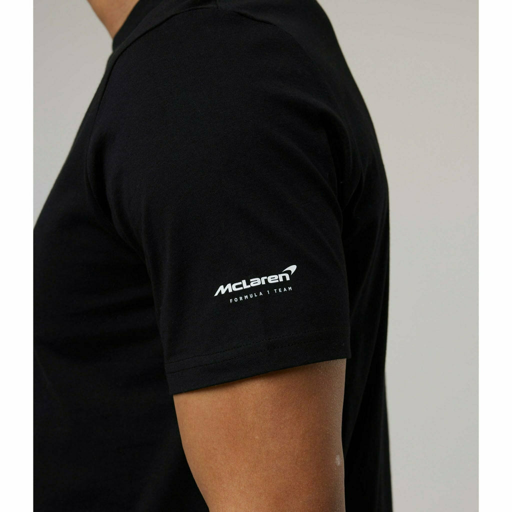 McLaren F1 Special Edition Monaco GP Men's Daniel Ricciardo's #3 Driver T-Shirt - Black/Blue/Orange T-shirts Dark Gray