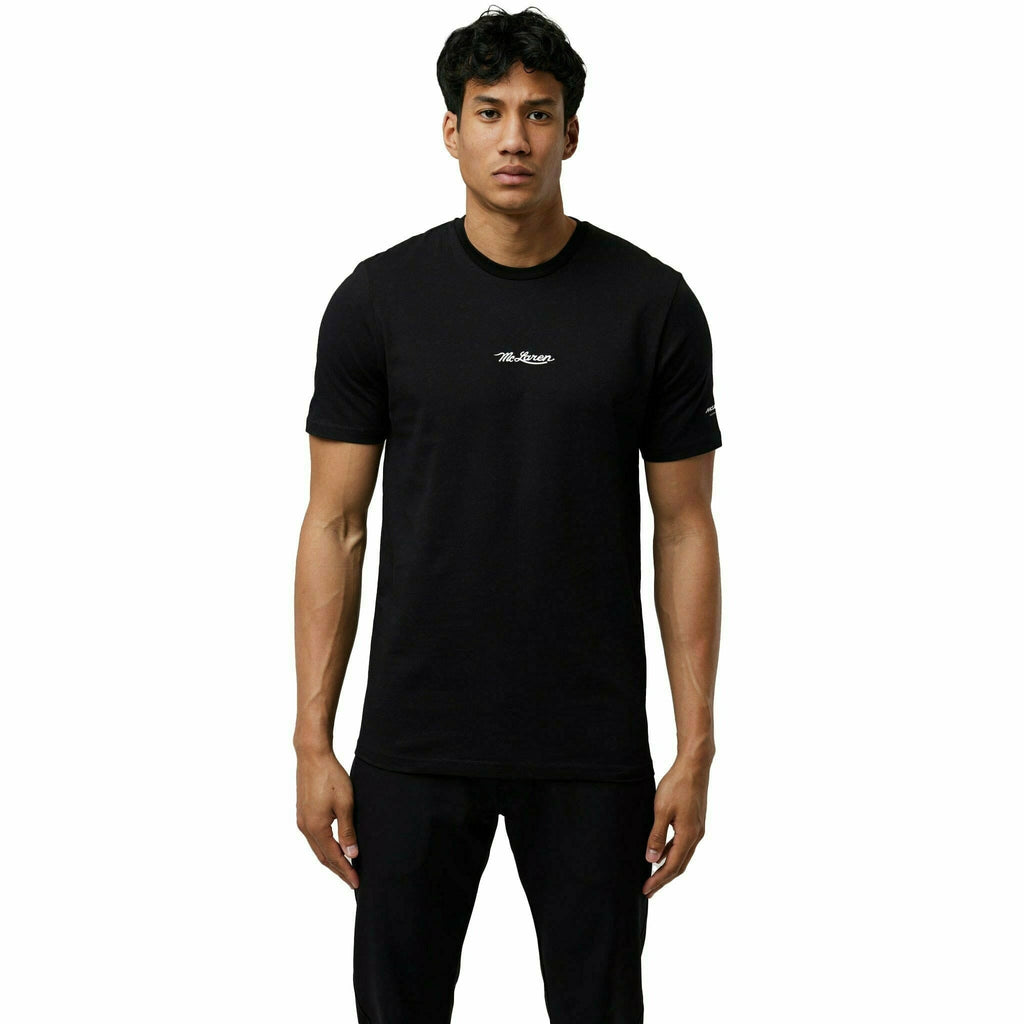 McLaren F1 Special Edition Monaco GP Men's Lando Norris #4 Driver T-Shirt - Black/Blue/Orange T-shirts Black