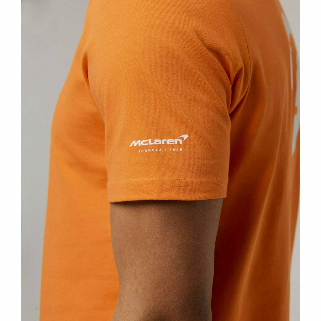 McLaren F1 Special Edition Monaco GP Men's Lando Norris #4 Driver T-Shirt - Black/Blue/Orange T-shirts Chocolate