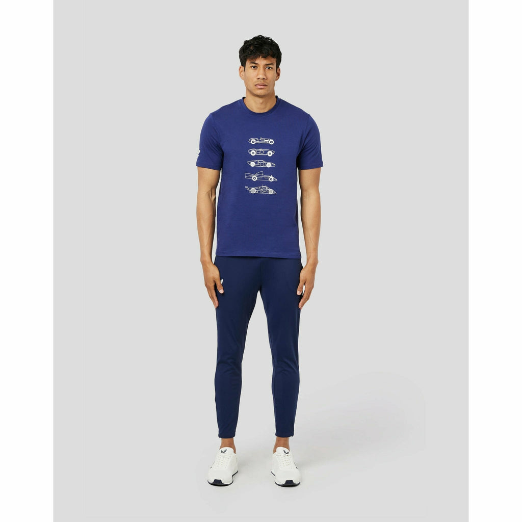 Le Mans 24 Hours Men's Vintage Car Shirt - Navy/White T-shirts Light Gray