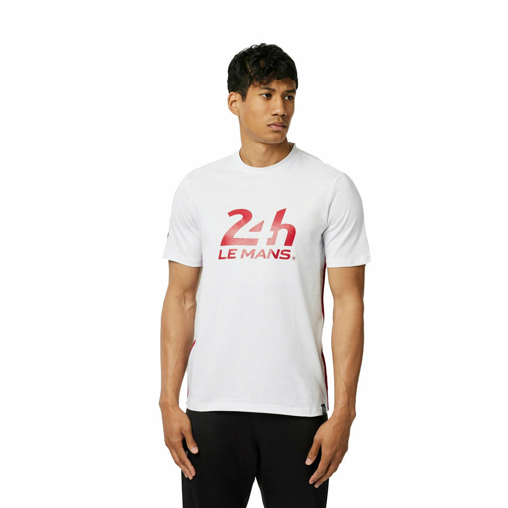 Le Mans 24 Hours Men's Heritage Large Logo T-Shirt - White/Navy T-shirts Black