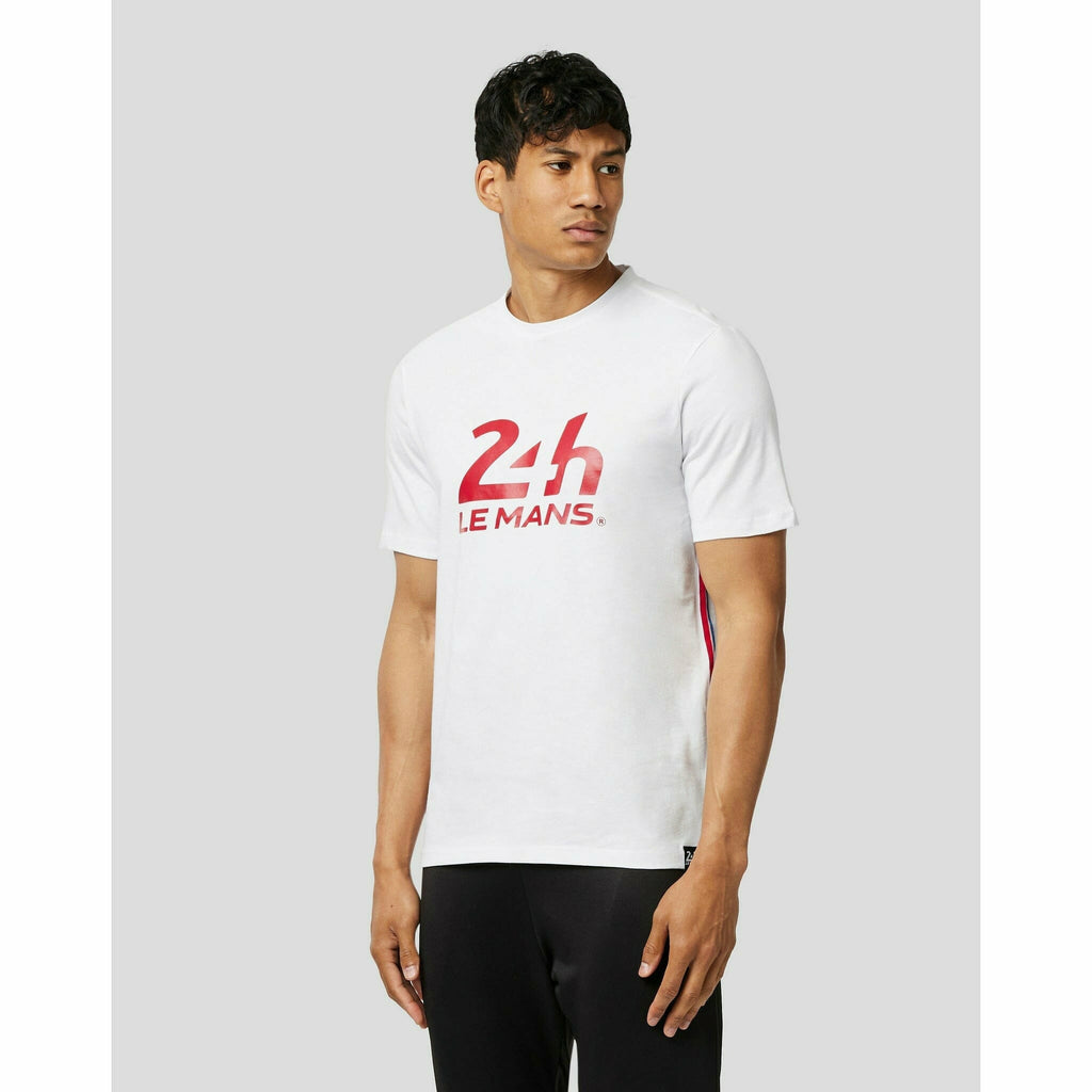 Le Mans 24 Hours Men's Heritage Large Logo T-Shirt - White/Navy T-shirts Light Gray