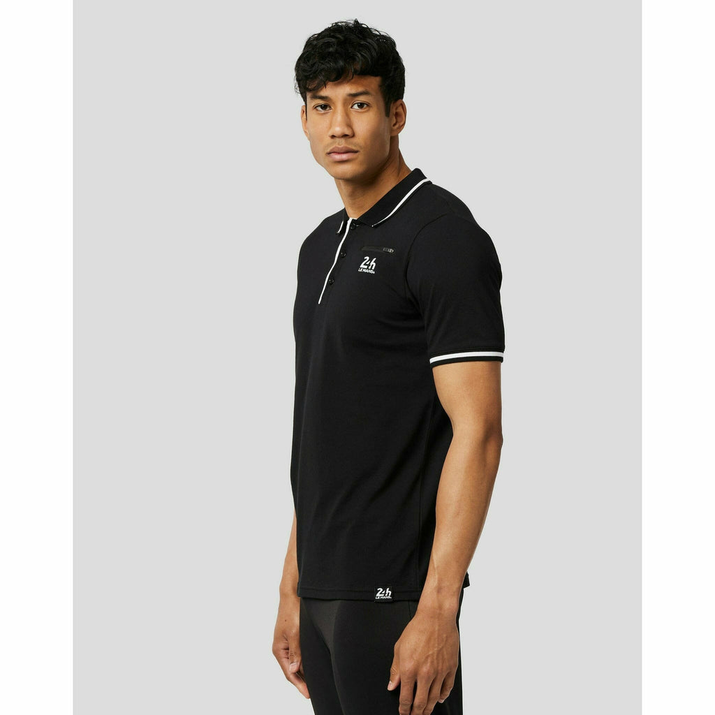 Le Mans 24 Hours Men's Heritage Small Logo Polo Shirt - Black/White Polos Light Gray