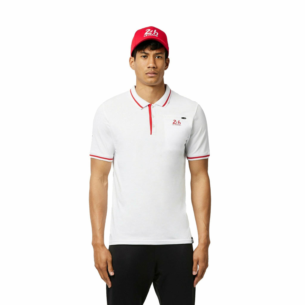 Le Mans 24 Hours Men's Heritage Small Logo Polo Shirt - Black/White Polos Black