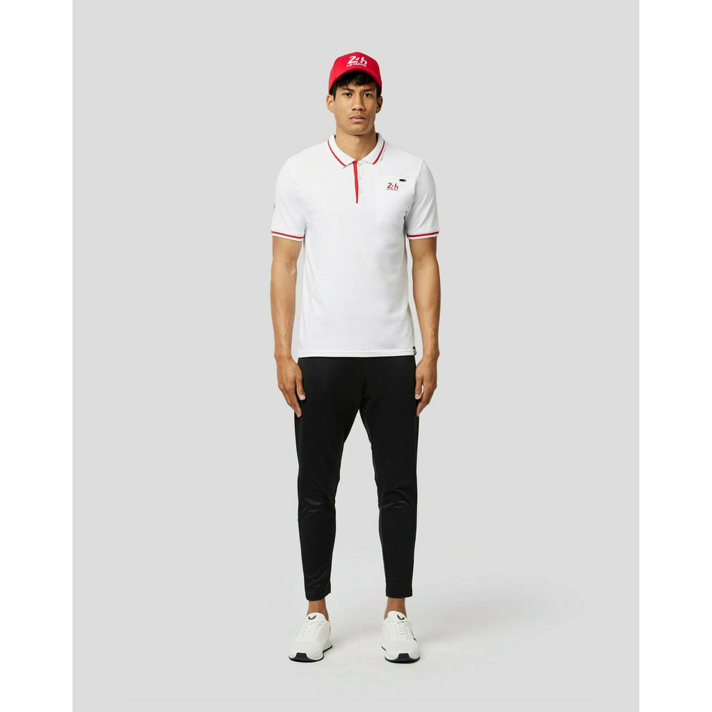 Le Mans 24 Hours Men's Heritage Small Logo Polo Shirt - Black/White Polos Light Gray