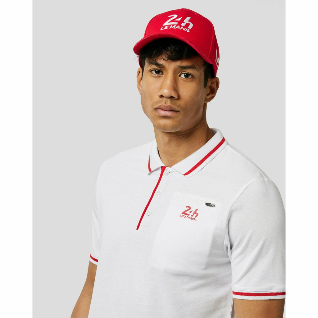Le Mans 24 Hours Men's Heritage Small Logo Polo Shirt - Black/White Polos Light Gray