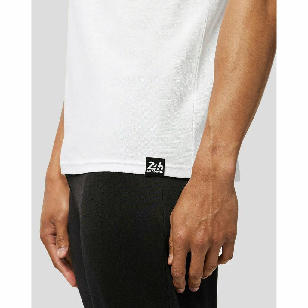 Le Mans 24 Hours Men's Heritage Small Logo Polo Shirt - Black/White Polos Black