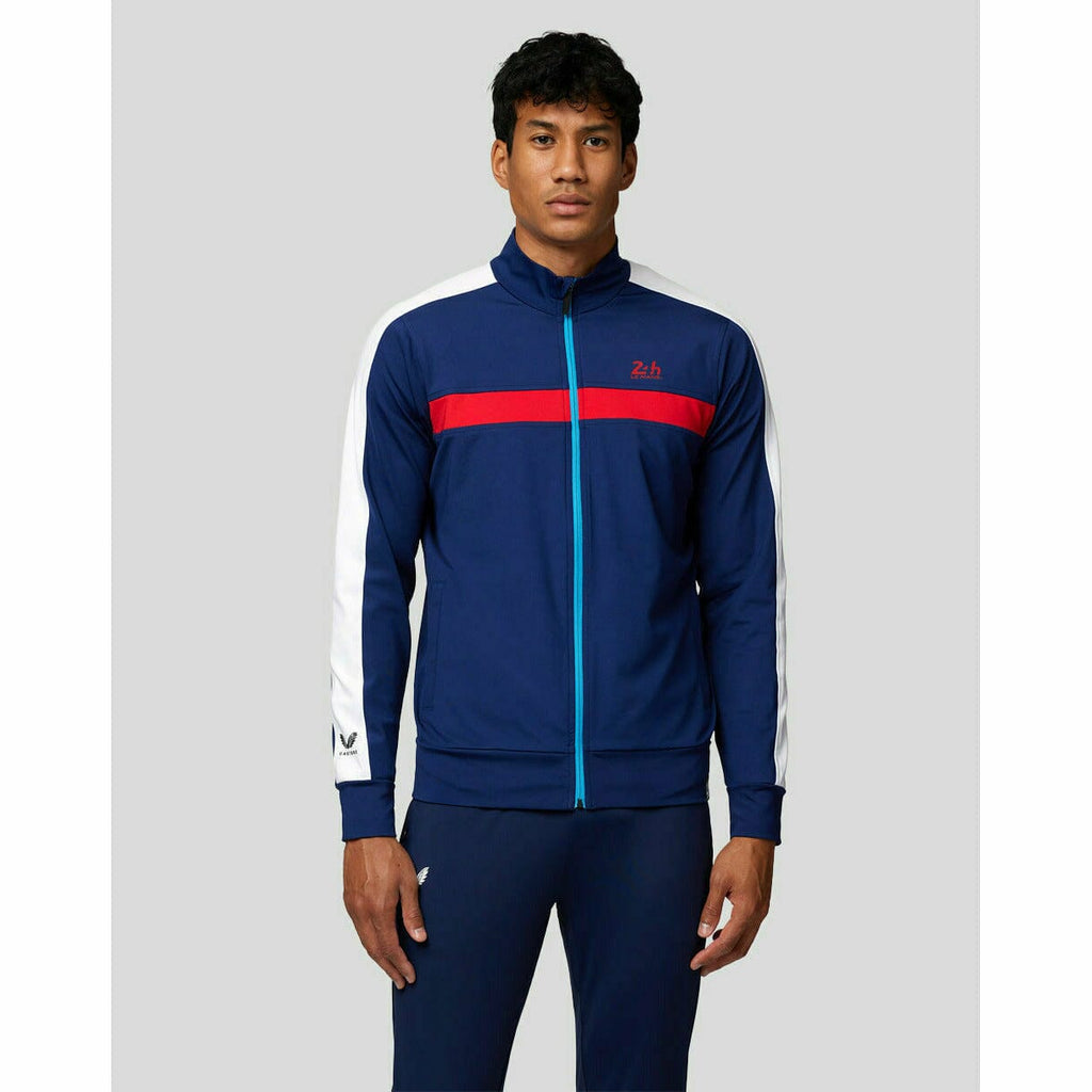 Le Mans 24 Hours Men's Castore Small Logo Track Jacket - Navy Jackets Midnight Blue