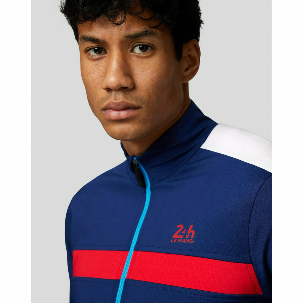 Le Mans 24 Hours Men's Castore Small Logo Track Jacket - Navy Jackets Light Gray