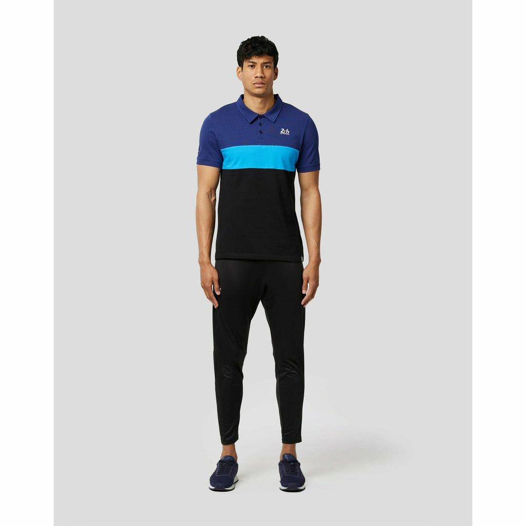 Le Mans 24 Hours Men's Heritage Small Logo Tri-Color Polo- Navy/Black Polos Light Gray