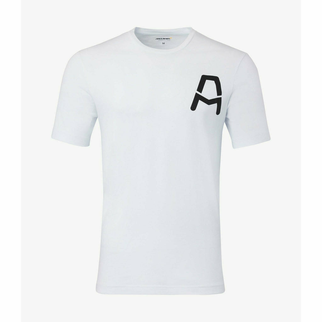 McLaren Indy Car Men's Core Logo Drivers T-Shirt -White T-shirts White Smoke