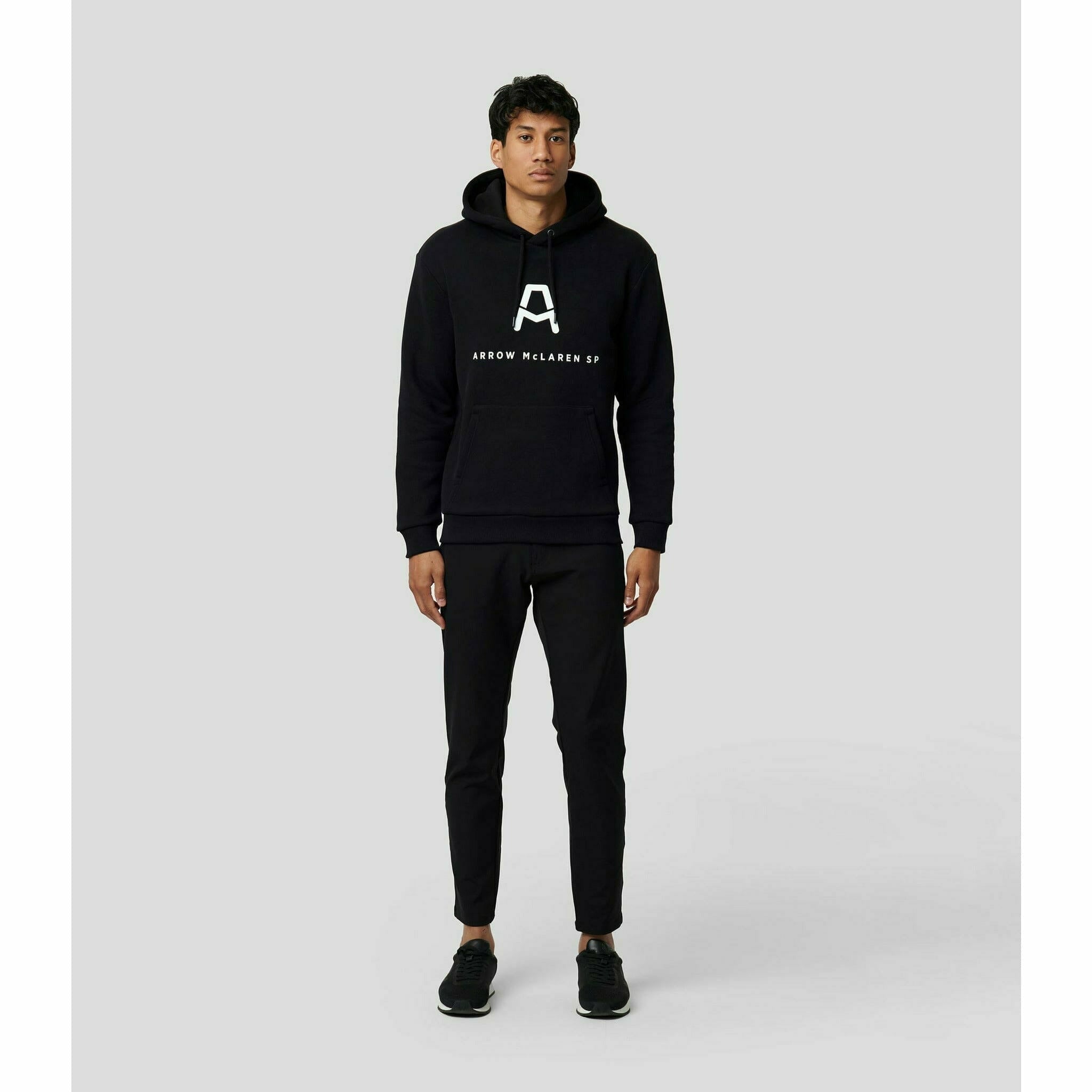 McLaren Indy Car Men's Core Logo Drivers Hoodie -Black Hoodies Light Gray