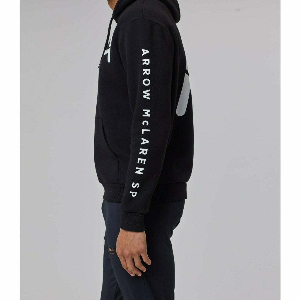 McLaren Indy Car Men's Core Logo Drivers Hoodie Left Chest-Black Hoodies Gray