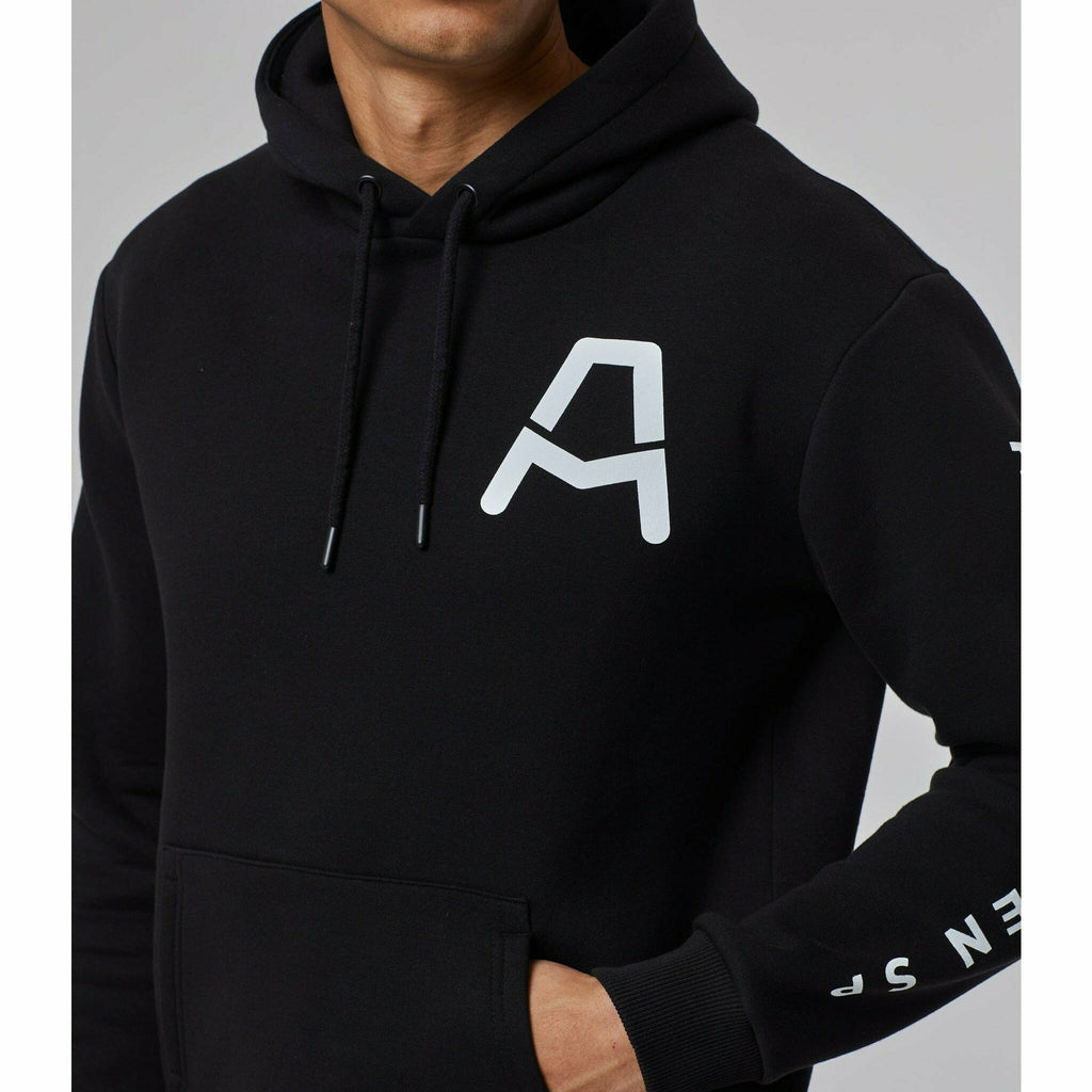 McLaren Indy Car Men's Core Logo Drivers Hoodie Left Chest-Black Hoodies Black