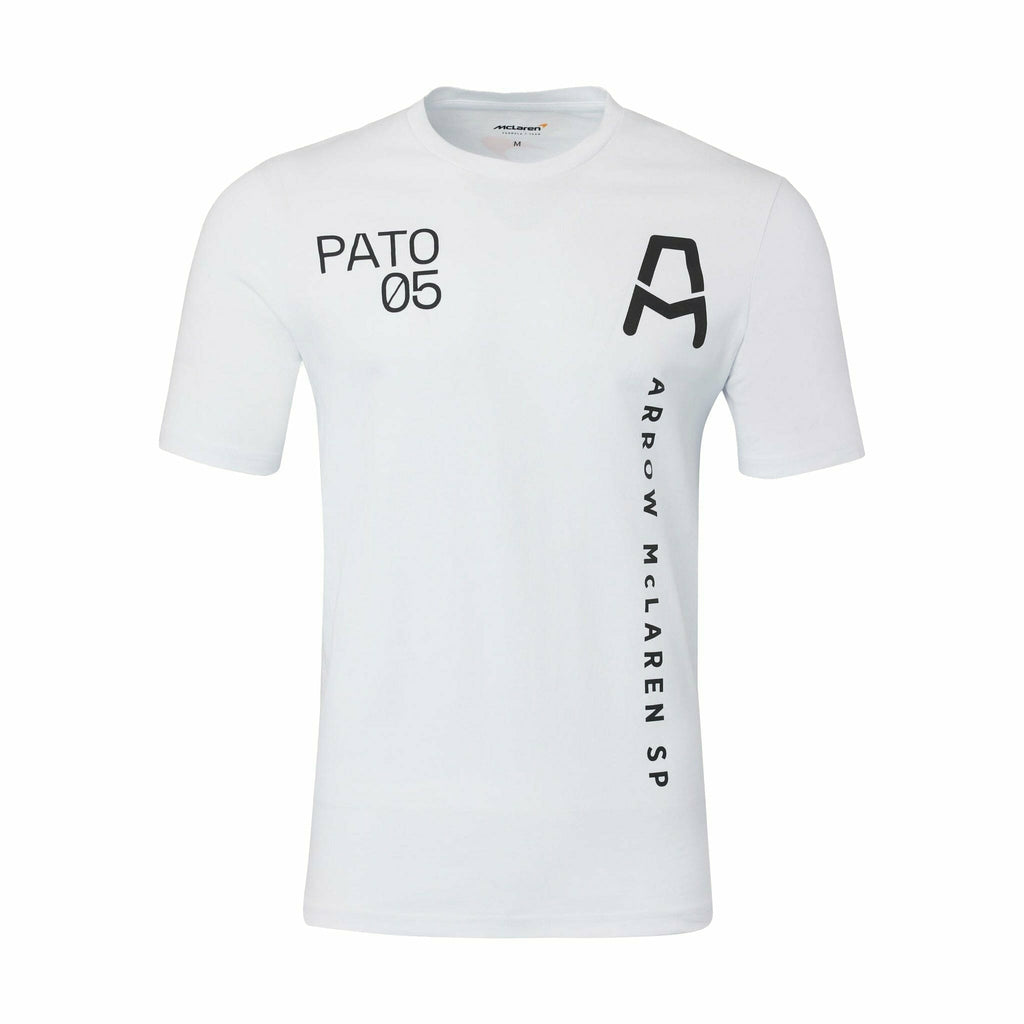 McLaren Indy Car Men's Pato O'Ward #5 Driver T-Shirt - White T-shirts Lavender
