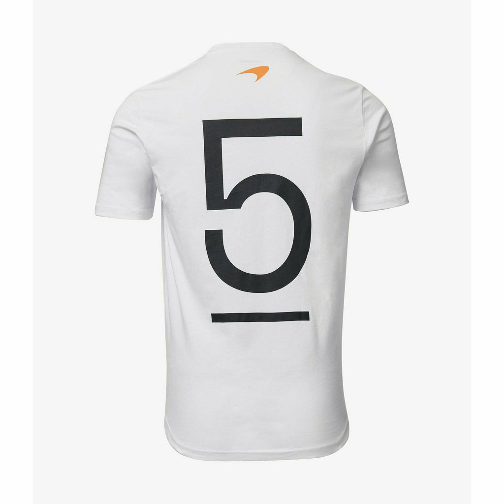 McLaren Indy Car Men's Pato O'Ward #5 Driver T-Shirt - White T-shirts Lavender