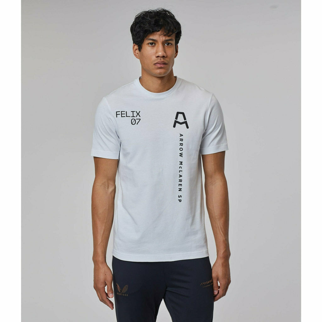 McLaren Indy Car Men's Felix Rosenqvist  #7 Driver T-Shirt - White T-shirts Gray