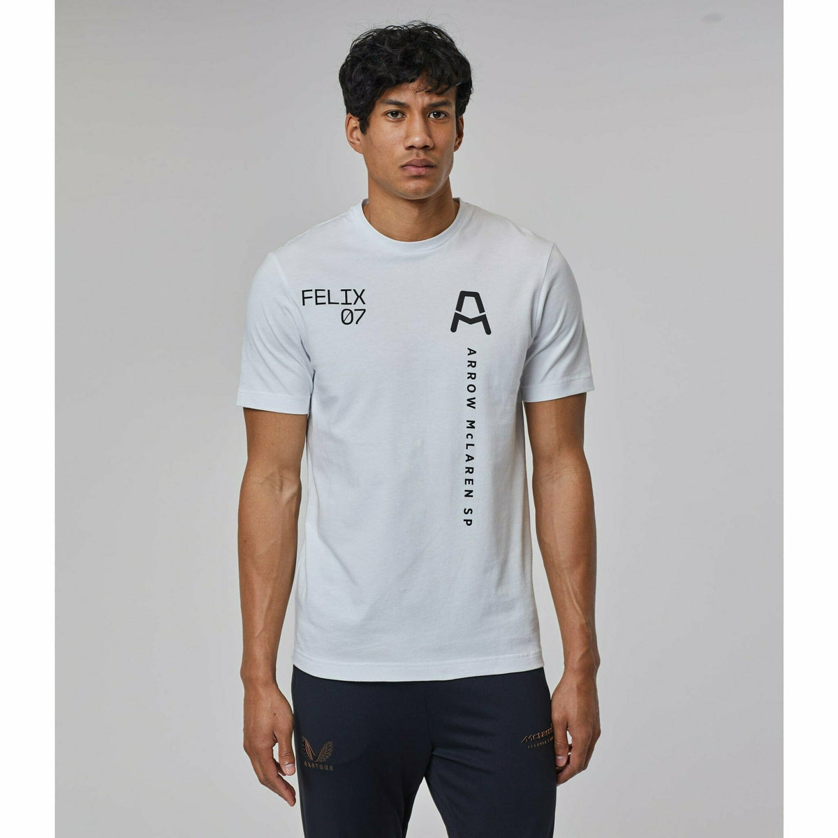 McLaren Indy Car Men's Felix Rosenqvist  #7 Driver T-Shirt - White T-shirts Gray