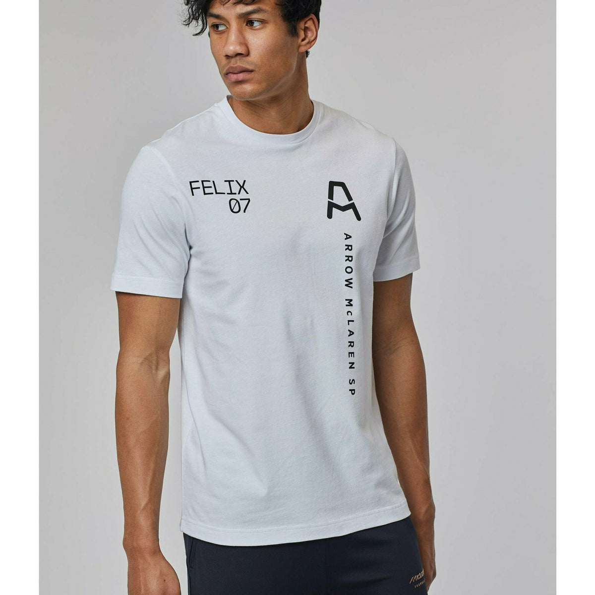 McLaren Indy Car Men's Felix Rosenqvist  #7 Driver T-Shirt - White T-shirts Gray