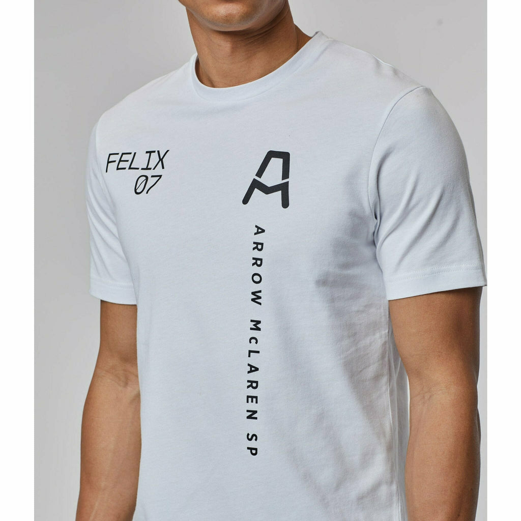 McLaren Indy Car Men's Felix Rosenqvist  #7 Driver T-Shirt - White T-shirts Gray
