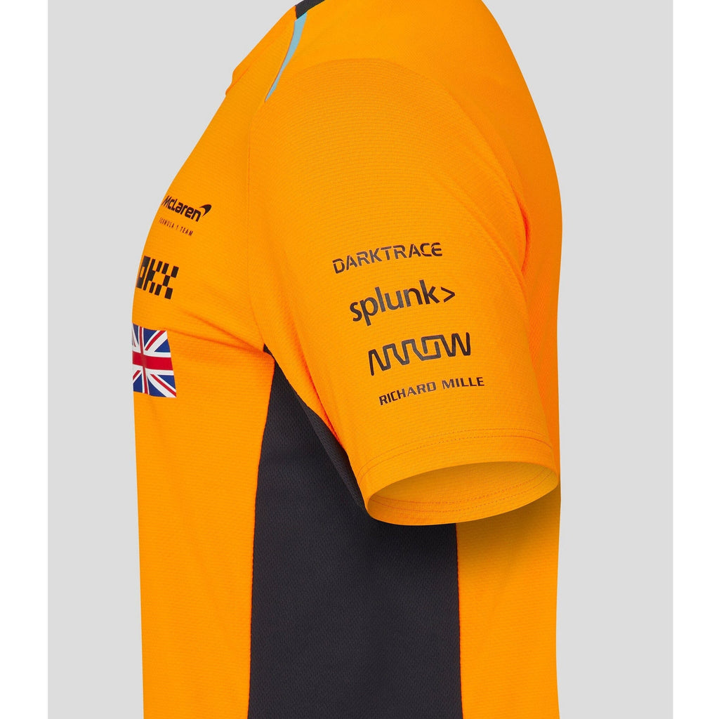 McLaren F1 Men's 2023 Lando Norris Team Replica Set Up T-Shirt - Papaya/Phantom T-shirts Light Gray