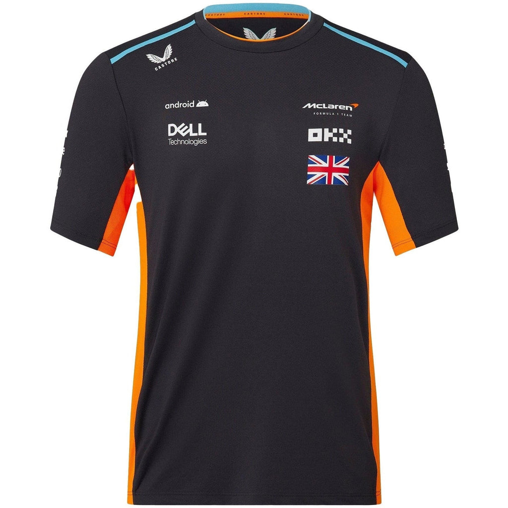 McLaren F1 Men's 2023 Lando Norris Team Replica Set Up T-Shirt - Papaya/Phantom T-shirts Dark Slate Gray
