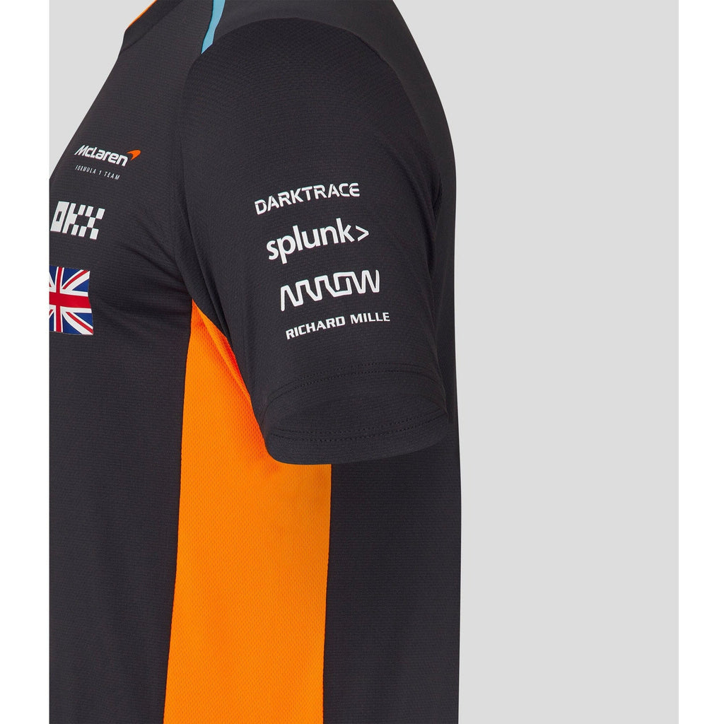 McLaren F1 Men's 2023 Lando Norris Team Replica Set Up T-Shirt - Papaya/Phantom T-shirts Light Gray