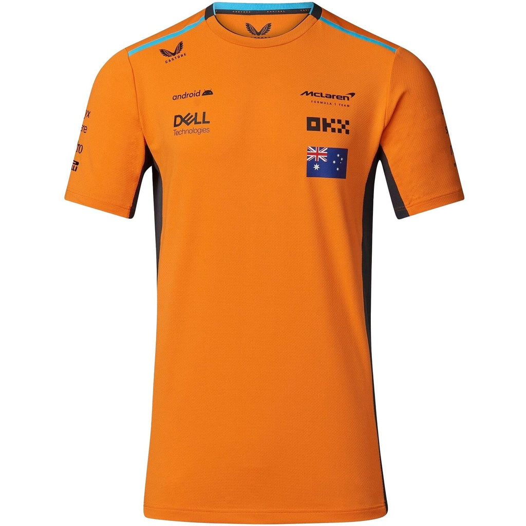McLaren F1 Men's 2023 Oscar Piastri Team Replica Set Up T-Shirt - Papaya/Phantom T-shirts McLaren-Castore 