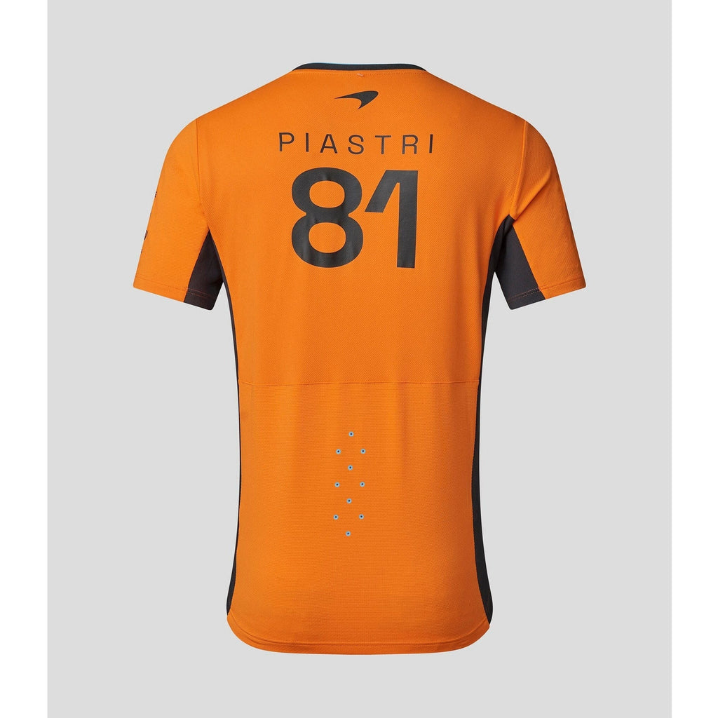 McLaren F1 Men's 2023 Oscar Piastri Team Replica Set Up T-Shirt - Papaya/Phantom T-shirts Light Gray