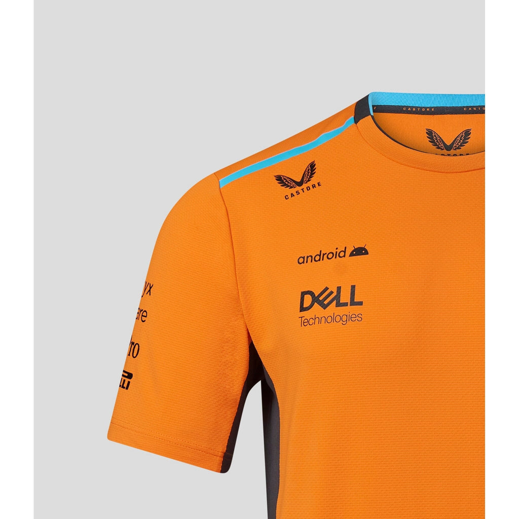 McLaren F1 Men's 2023 Oscar Piastri Team Replica Set Up T-Shirt - Papaya/Phantom T-shirts Chocolate