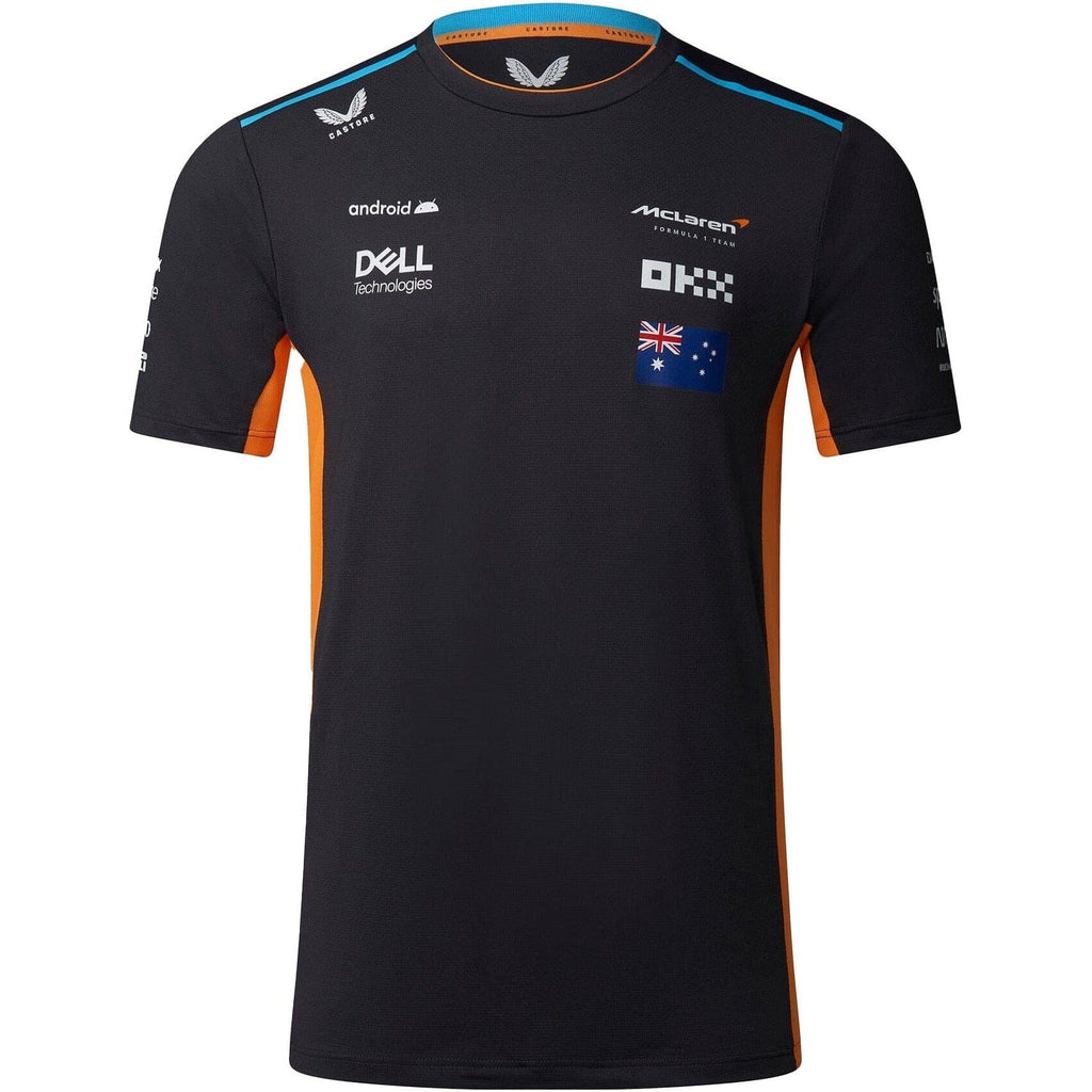 McLaren F1 Men's 2023 Oscar Piastri Team Replica Set Up T-Shirt - Papaya/Phantom T-shirts McLaren-Castore 