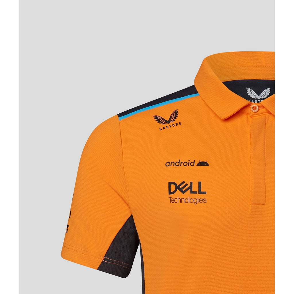 McLaren F1 Men's 2023 Team Replica Polo Shirt - Papaya Polos Light Gray