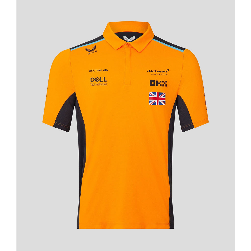 McLaren F1 Kids 2023 Lando Norris Drivers Polo Shirt- Youth Papaya Polos McLaren-Castore 