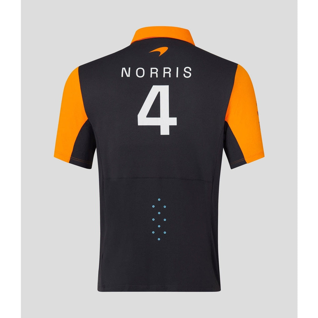 McLaren F1 Men's 2023 Lando Norris Team Drivers Polo - Papaya Polos Light Gray