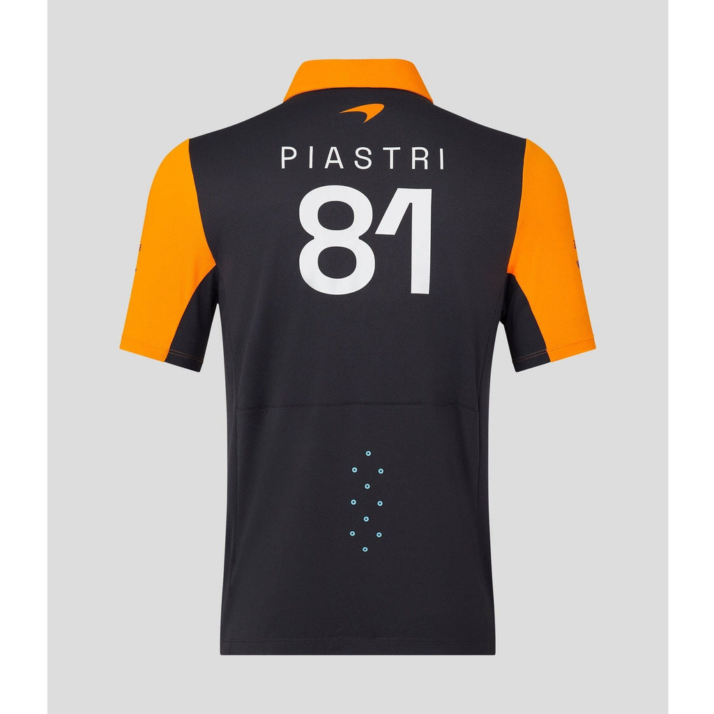 McLaren F1 Men's 2023 Oscar Piastri Team Drivers Polo Shirt - Papaya Polos Light Gray