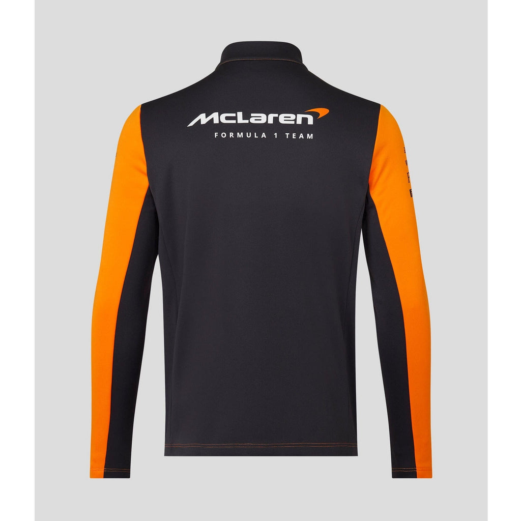 McLaren F1 Men's 2023 Team Quarter Zip Midlayer Jacket- Papaya Jackets Light Gray