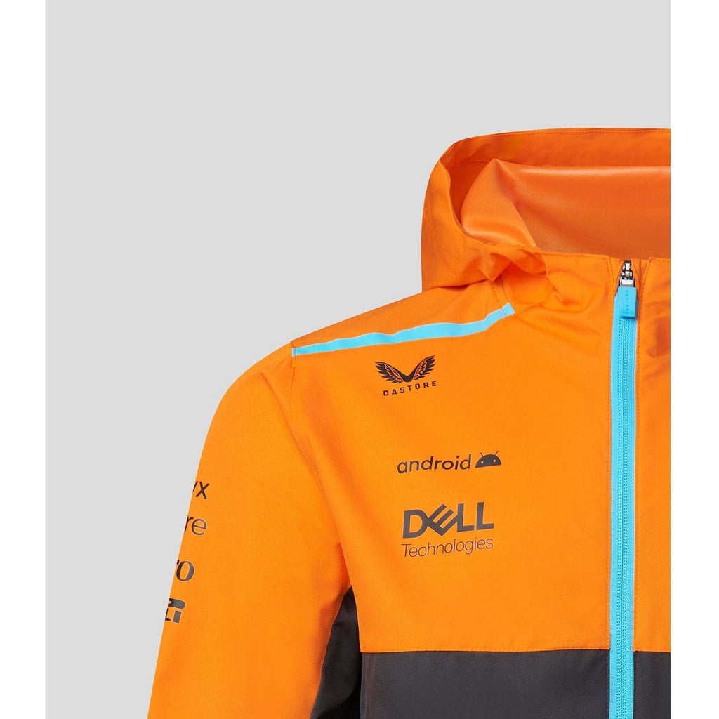 McLaren F1 Men's 2023 Team Water Resistant Jacket- Papaya Jackets Light Gray