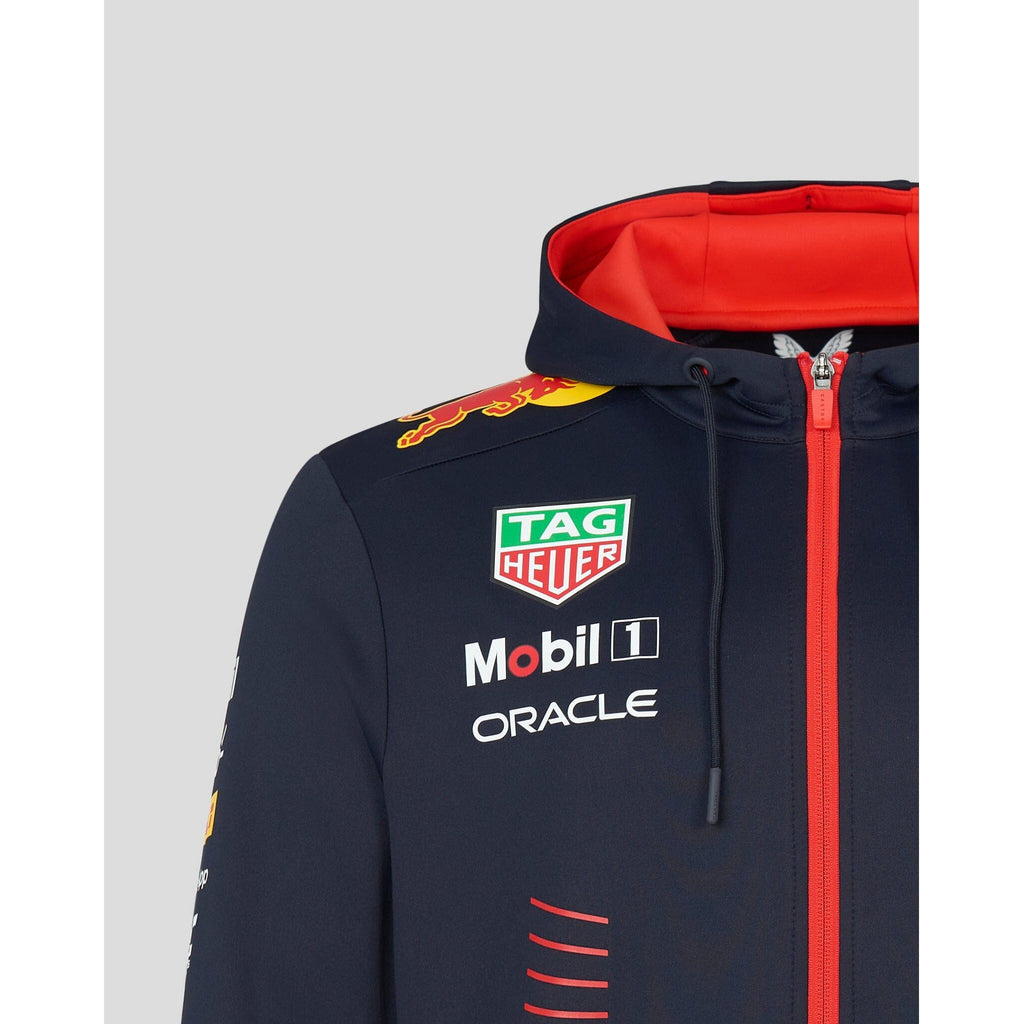 Red Bull Racing F1 Men's 2023 Team Full Zip Hooded Sweatshirt- Navy Hoodies Light Gray