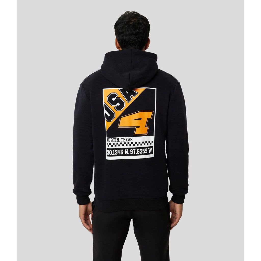 McLaren F1 Men's Lando Norris USA Austin GP Graphic Hoodie Hoodies Black