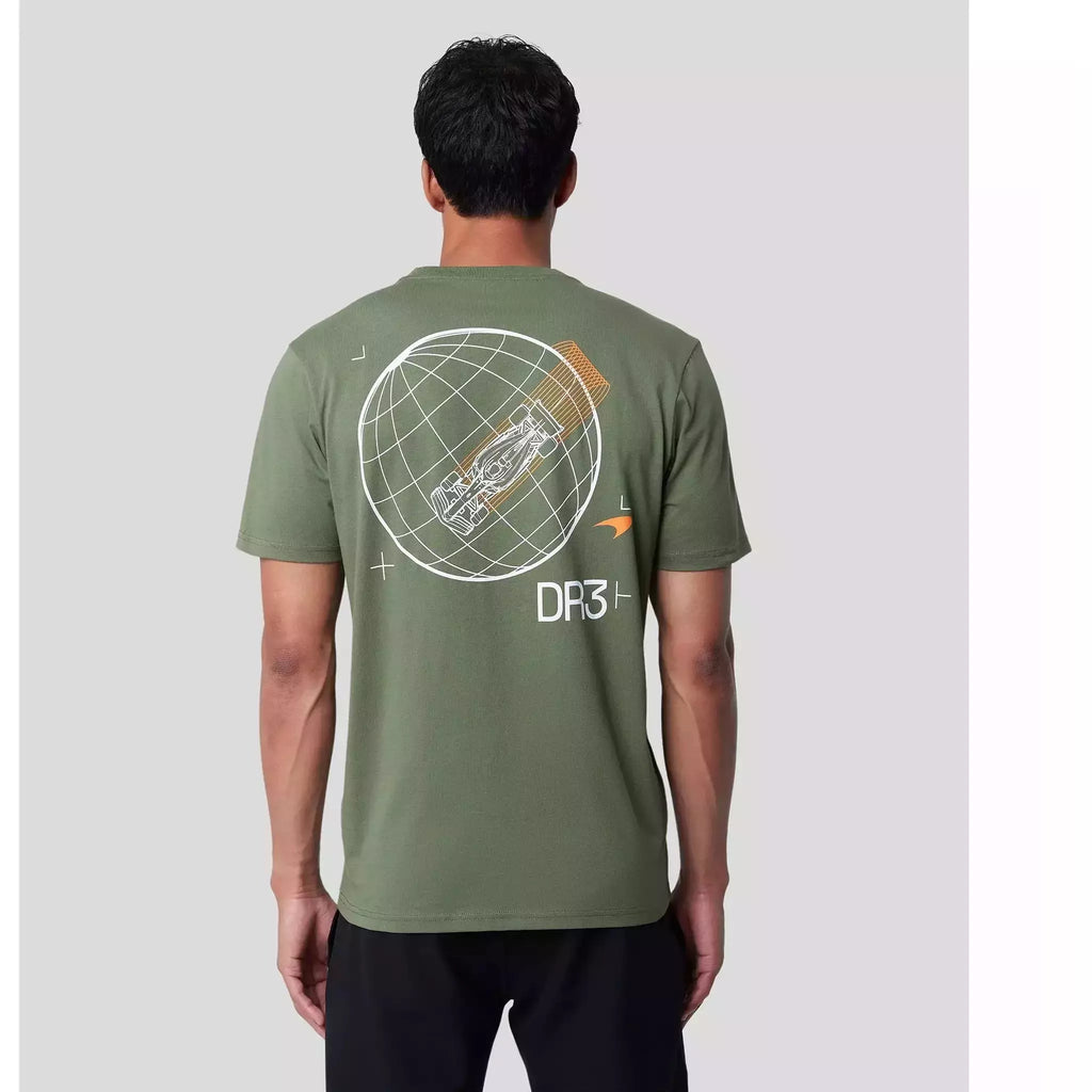 McLaren F1 Men's Daniel Ricciardo Oversized Graphic T-Shirt T-shirts Light Gray