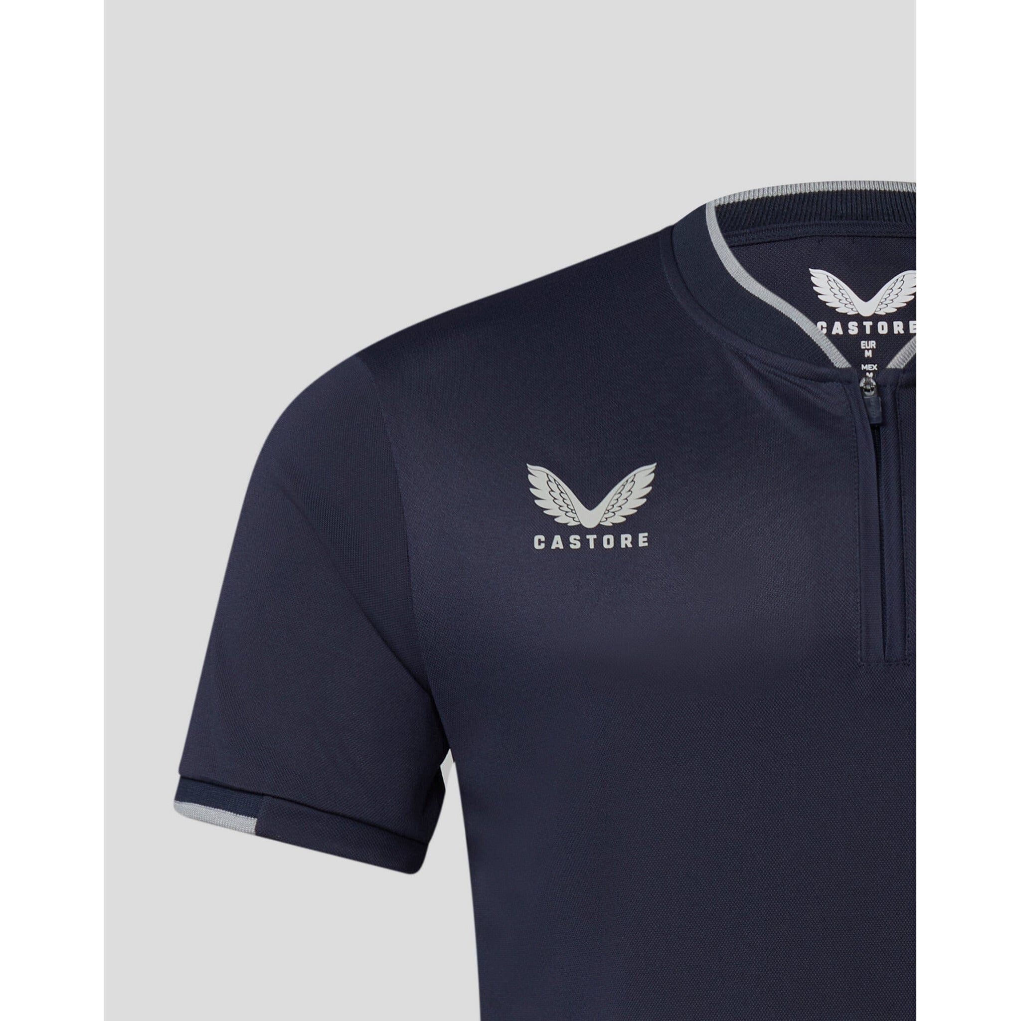 Red Bull Racing F1 Men's Lifestyle Polo - Night Sky/White Polos Dark Slate Gray