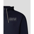 Red Bull Racing F1 Men's Lifestyle Full Zip Hoodie - Flame Scarlet/Night Sky Hoodies Black