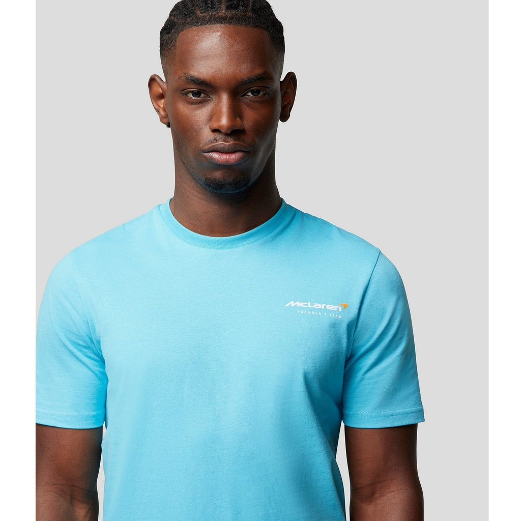 McLaren F1 Men's Dynamic T-Shirt - Cloud Blue/Aquarius/Papaya T-shirts Light Gray