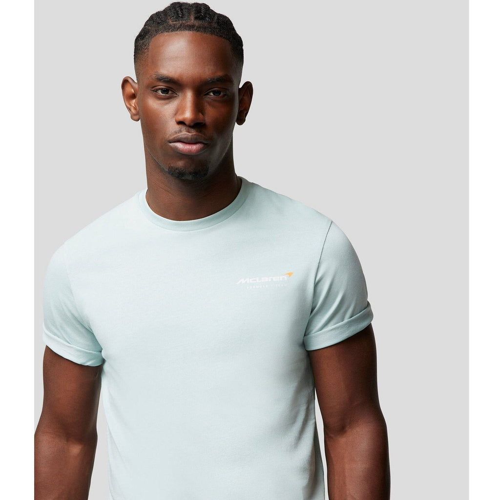 McLaren F1 Men's Dynamic T-Shirt - Cloud Blue/Aquarius/Papaya T-shirts Light Gray