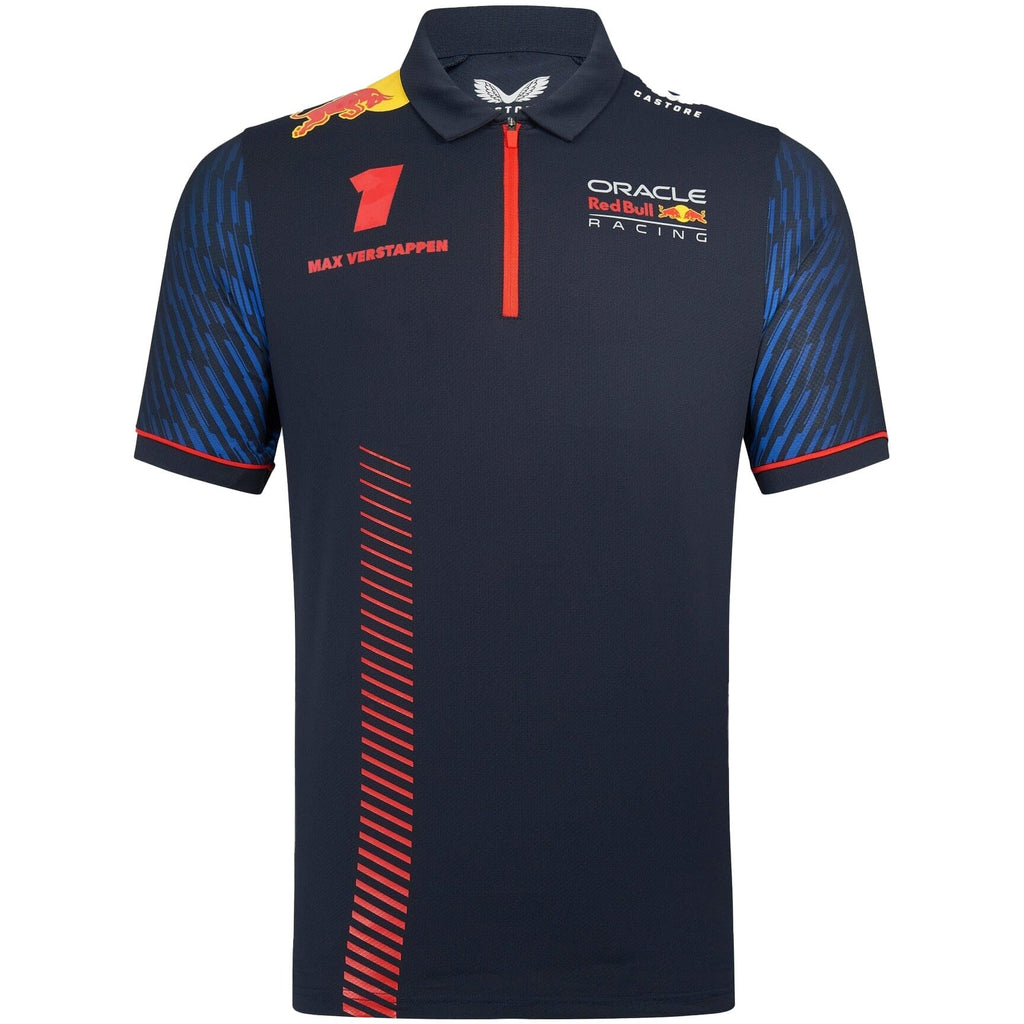 Red Bull Racing F1 Men's 2023 Max Verstappen Team Polo Shirt- Navy Polos Dark Slate Gray