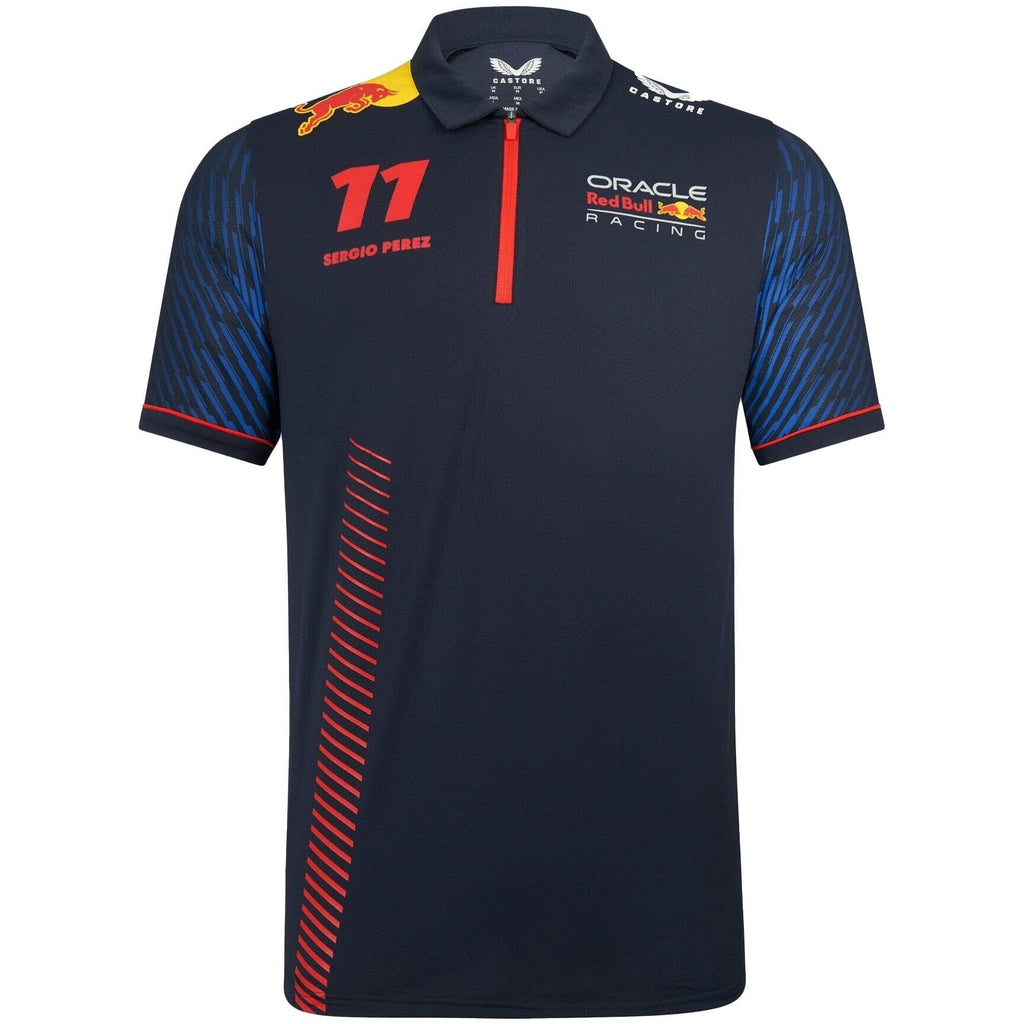 Red Bull Racing F1 Men's 2023 Sergio "Checo" Perez Team Polo Shirt- Navy Polos Dark Slate Gray