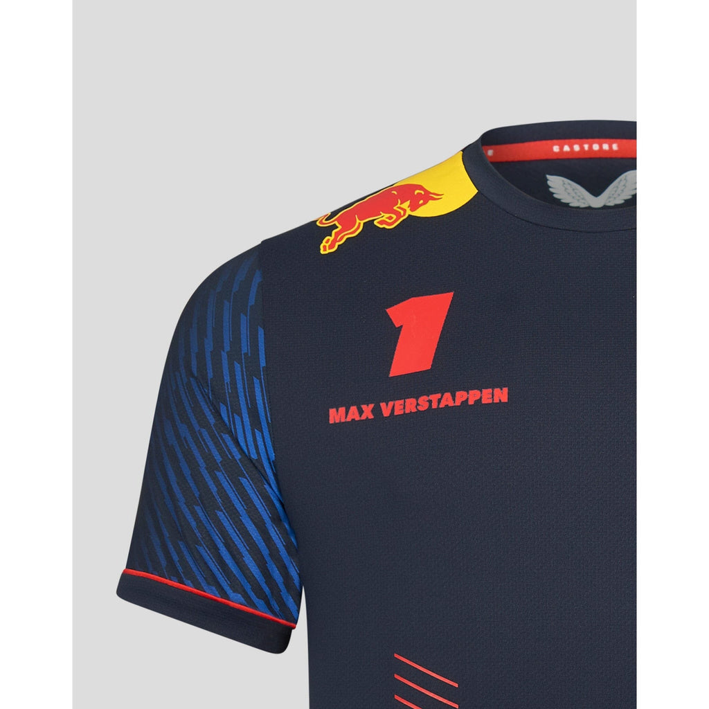 Red Bull Racing F1 Men's 2023 Max Verstappen Team T-Shirt- Navy T-shirts Dark Slate Gray