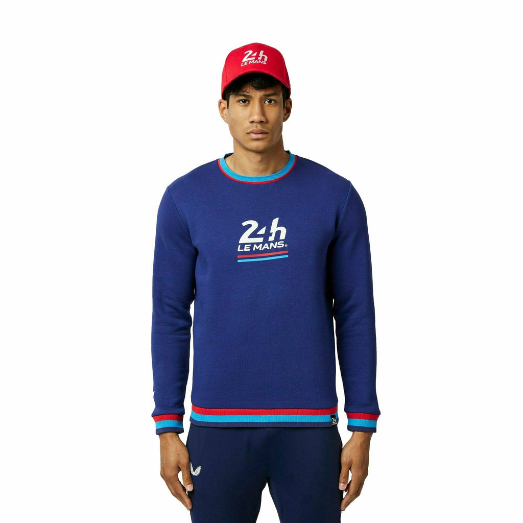 Le Mans 24 Hours Men's Heritage Large Logo Sweater- Navy Sweaters Midnight Blue