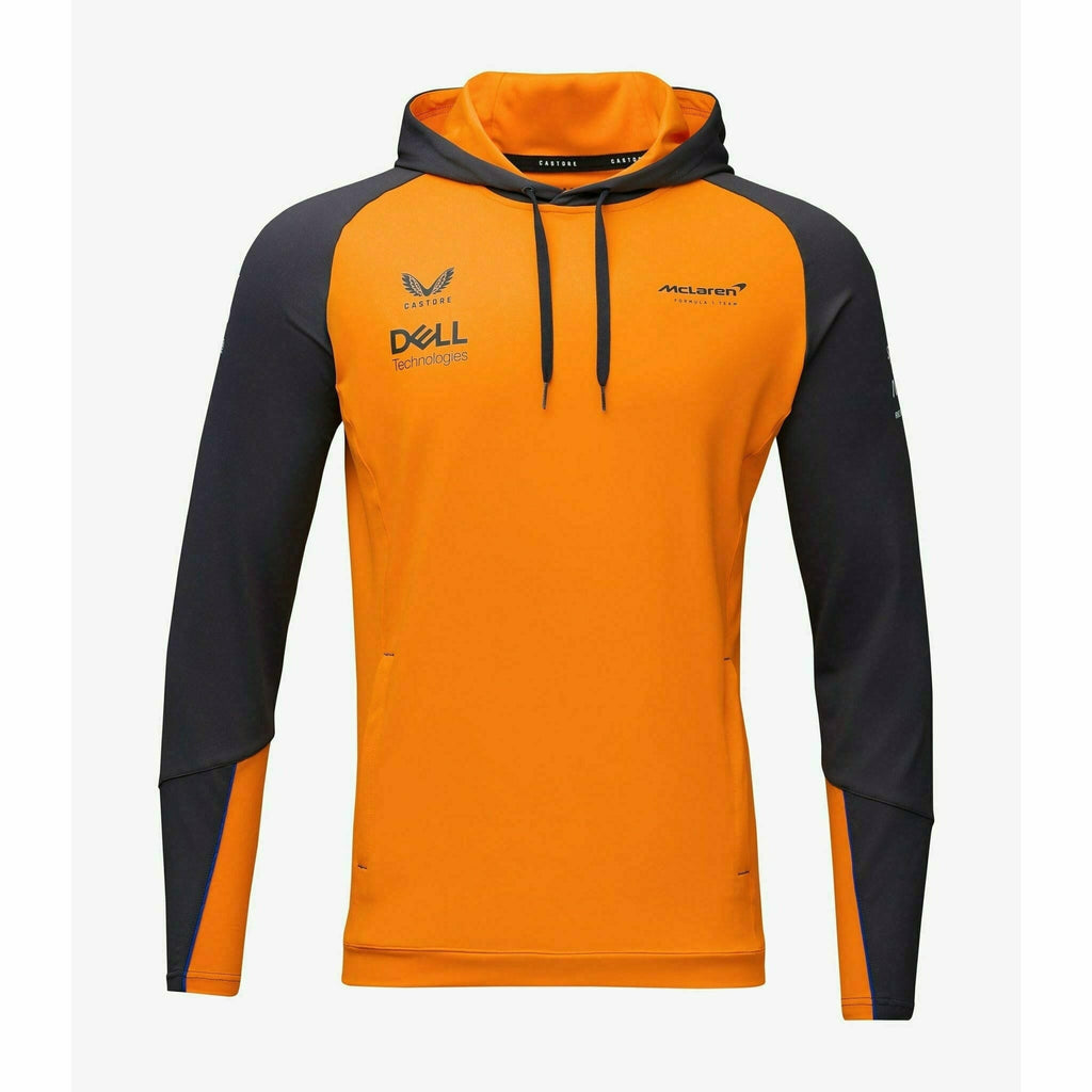 McLaren F1 Men's 2022 Team Hooded Sweatshirt - Papaya Hoodies White Smoke
